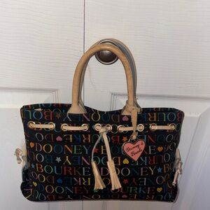 Dooney & Bourke Vintage Colorful Logo Small CuteTote. EUC